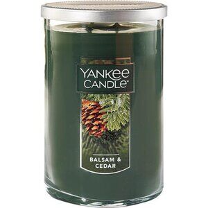 Candle Balsam & Cedar Scented, Classic Large 22oz Dual-Wick Tumbler Candle